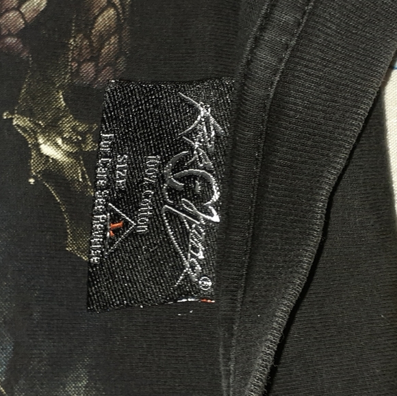 90s Dreadlock Guitar Skull Shirt Vintage Tee Skeleton Rasta Reggae Horror - Picture 4 of 6